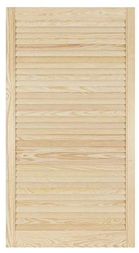 Louvre Door – Pine Wood – Vented Open – Ready to Paint Internal Louvre Cupboard Doors – Slatted Wardrobe Doors – Various Sizes (1100mm (43.4) Height, 594mm (23.4) Width)