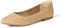 Amazon Essentials Women's Pointed-Toe Ballet Flat, Beige Microsuede, 5 UK