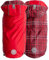 GF Pet Hunde-Regenmantel, Elasto-Passform, wendbar, für Hunde, wasserdichte Kapuzenjacke, rotes Karomuster, Größe XS