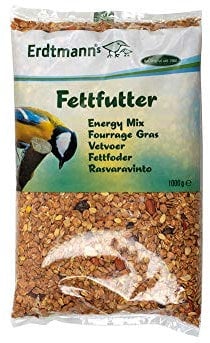 Erdtmanns Fettfutter für Wildvögel 15 × 1000 g – energiereiches Ganzjahresfutter mit Haferflocken, Erdnüssen & Früchten – ideal für Balkon & Garten – beliebt bei Meisen, Amseln