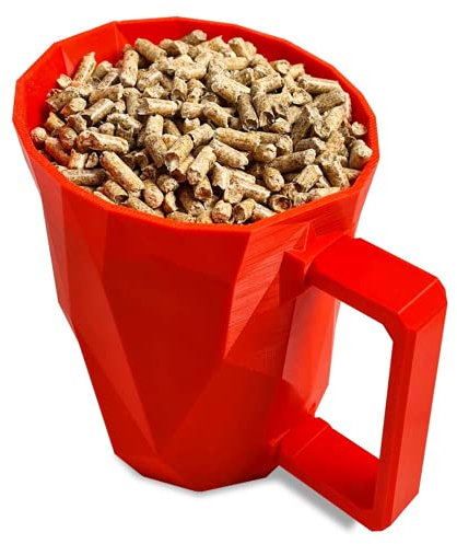 GranuleBox - Pala per pellet - Pala per pellet 100% biodegradabile - Stampato in 3D - Made in France (rosso - 1 kg)