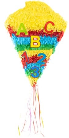 Party Factory Schultüte Pinata, bunt, 36x48cm, Kinder Partyspiel, Schlag-Pinata, Kindergeburtstag, Dekoration zum Geburtstag