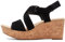 Clarks Damen Rose Way Wedge Sandale, Schwarzes Wildleder, 39 EU