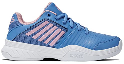 K-Swiss Court Express Sport Shoe, Blau/Weiß/Rosa, 37.5 EU
