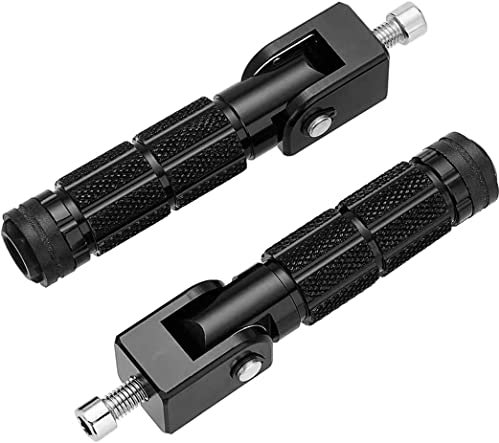 PACEWALKER M8 Repose-pieds Pliables Universels pour Moto, Pédales Anti-dérapantes en Aluminium en 2 Parties pour Voiture électrique de Moto, Tige de Support Pliante à 90 Degrés, 8mm