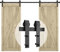 EGTink 244 cm/8FT - Kit de riel para puerta corredera con guía de piso de puerta de granero para puerta corredera doble