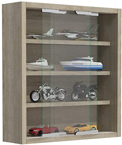 VCM Bois Verre Suspendu vitrine Murale collectionneur vitrine Agisa S Bois Verre Suspendu vitrine Murale collectionneur vitrine Agisa S Chêne Sonoma