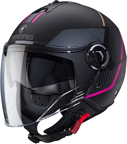 Caberg Riviera V4 X Geo Jethelm (Black Matt/Pink,XS (53/54))