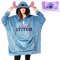 Disney Felpa Donna - Felpa Coperta di Pile Taglia Unica - Felpa Oversize Donna Ripiegabile A Cuscino - Stitch Gadget Ufficiale (Stitch)