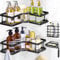 Wilkpow Duschablage, Duschkörbe Organisation Ohne Bohren, 4 Stück Duschregal Schwarz Mit Seifenschale & Haken, Badezimmer Duschregal Edelstahl Fur Badezimmer Kuche, Shower Caddy Schampoo Halterung