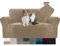 YSTELLAA Samt Sofa Überzug 2 Sitzer, Stretch Sofahusse Universal, Sofaschoner rutschfest, Sofa Covers Mit Armlehne, Couch Bezug Schutz Katze, Waschbare Couchschoner, Kamel