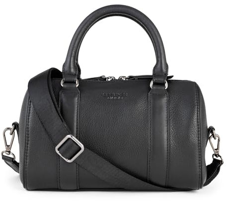 Berliner Bags Premium Schultertasche Gigi, Kleine Umhängetasche aus Leder, Crossbody Bag, Handtasche für Damen - Schwarz