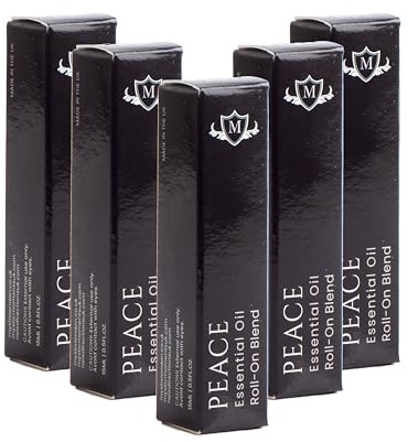 Mystix London | Peace Essential Oil Roll-on Blend Lot de 5 – 5 x 15 ml | Parfait comme cadeau | Fait main au Royaume-Uni