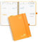 POPRUN Kalender 2025 Buchkalender (Aug.2024-Dez.2025) Ringbuch mit Hardcover, ca. A5 (21,5 x 16 cm), 17-Monate-Terminplaner, Wochenplaner 2025 mit Plastiklineal - Orange