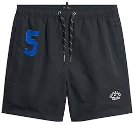 Superdry Herren 17-Zoll Polo-Badeshorts aus recyceltem Material Kräftiges Marineblau XL
