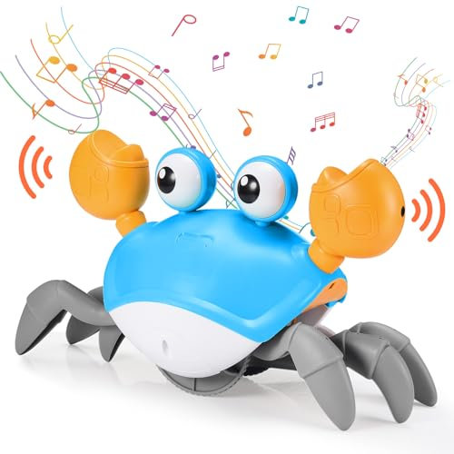 Toyzey Crabe Marchant - Jouet Montessori Bébé 6-12 Mois - Cadeau Musical Enfant 1-4 Ans - Jeu Extérieur Fille