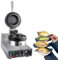 Fablestoryem 1200W Machine à Gaufres à Hamburger,Hamburger UFO Burger Machine Partie Sandwicher Presse Électrique UFO Burger Maker Machine OEM Flying Bread Double Burg Mak Machine,220V