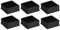 QUARKZMAN 6Pcs Embouts de Pieds de Chaise Carrés en PVC, 75mm x 75mm OD, Noirs, pour Protéger Les Pieds de Meubles de Table, Les Couvercles de Pieds de Chaise, Les Protecteurs de Sol