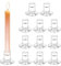 Bougeoir en Verre Transparent 12PCS Bougeoir en Verre Chandelier sur Pied, Petit Chandelier de Bougies Coniques Centre de Table pour décoration de Noël Mariage et Avent