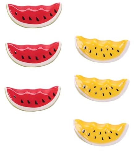 Alipis 6 Pezzi Ornamenti di Anguria in Ceramica Supporto per Cucchiaio da tavola Supporto per Bacchette Cinesi poggia Posate Decorazione Natale addobbo Natale Poggia Bacchette in Ceramica
