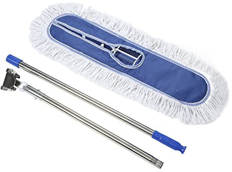 Flachmopp, 360-Grad-Drehung, 122 cm Moppgrifflänge, Abnehmbarer Oxford-Stoff-Flachmopp für Hocheffiziente Reinigung mit Breiter Anwendung (【Ganzer Mopp】 Eisen 80cm)