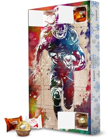 Adventskalender mit Pralinen von Ferrero American-Football-Spieler A artboxONE Adventskalender Sport