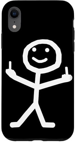 Stickman Mittelfinger Lustige Silhouette Nasty Joke Party Hülle für iPhone XR