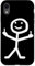 Hülle für iPhone XR Stickman Mittelfinger Lustige Silhouette Nasty Joke Party
