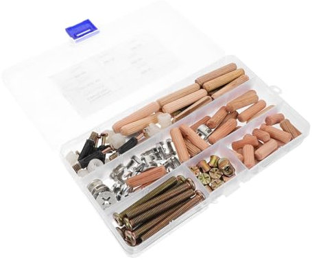 Garneck 95 STK. Möbelverbindungs ​​-Set Krippenschrauben Schrauben und Muttern für Etagenbetten Krippen-Hardware-Schrauben Bettbeschläge Bett-Hardware-Kit Etagenbettschrauben Holz