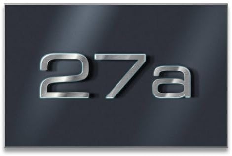 Metzler LED-Hausnummernschild aus Edelstahl | 3-stellig mit 3D-Ziffern | Anthrazit RAL 7016 | Beleuchtet & wetterfest | 31x20 cm | Made in Germany