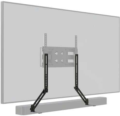 C YECEN Soundbar-Halterung unter dem Fernseher oder über dem Fernseher, Soundbar-Halterung hält bis zu 10 kg, mit abnehmbaren Verlängerungsarmen und L-Halterungen.