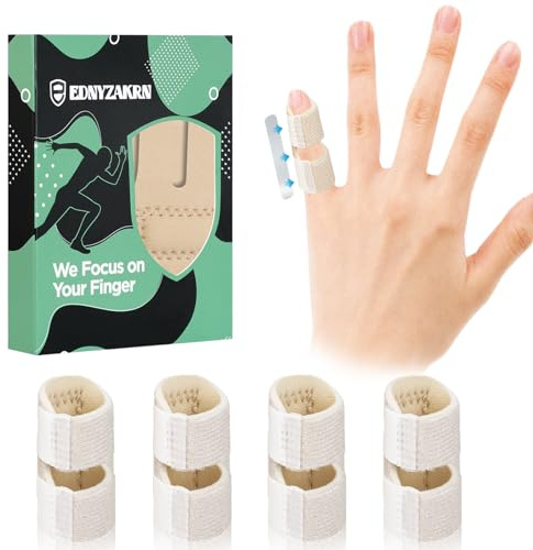 EDNYZAKRN Fingerschiene für Kleinen Finger, 4er-Pack | Fingerstütze für Schnappfinger, Arthritis, Bruch, für Zeige-, Mittel- und Ringfinger