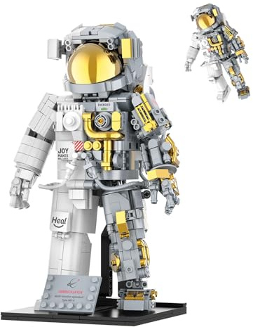 Brihappen Mechanical Spaceman Building Block Set, Space Astronaut Building Block Sets for Adults, Educational Spaceman Toy, Creative Collectible Gifts Home or Office Decor(1008PCS)