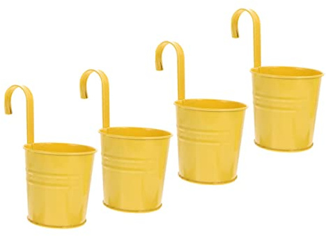 TOBBOMEY 4pièces Pot De Fleurs Suspendu Décoratif Pot De Fleurs Exquis pour Jardinage à Accrocher Fenêtre Ou Clôture