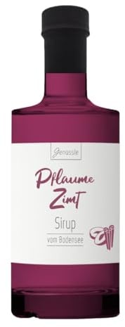 BIO Pflaume-Zimt-Sirup 350ml - Genüssle Gewürzsirup aus Langenargen am Bodensee - Winterlicher Pflaumen Sirup - natürlich ohne Zusatzstoffe, Größe:350 ml