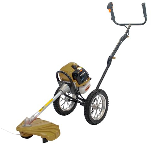 BRICOGARDEN - Desbrozadora con ruedas | 1,9 HP - 1,4 KW | 1,2 L | 51,7 CC | Ø BARRA 26 MM | Nivel Ruido (Lwa) 113 DB | Para Limpieza de Maleza, Hierba Alta y Mantenimiento de Terrenos | Diseño Robusto