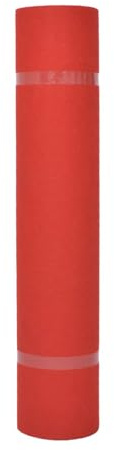 Bendmaxx Röd Uni utställningsmatta av polyester, 1 x 24 m (B x L), rullbar löpare, mattor för hall, hall, entré, inomhus användning