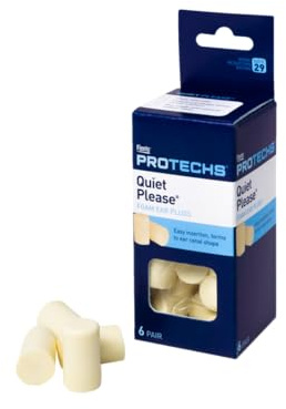 Flents Ear Plugs, 6 Pair for Sleeping, Snoring, Loud Noise, Traveling, Concerts, Construction, & Studying, Foam Earplugs, NRR 29 **New Formula**