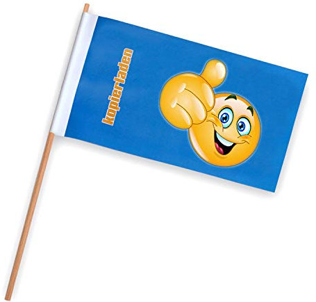 Kopierladen Karnath GmbH Personalisierte Papierfähnchen/Werbefähnchen - 25 Stück, ca. 250 x 120 mm - selbst gestalten mit eigenem Foto, Logo oder Motiv