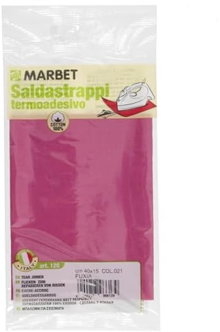 Marbet MB120.021 | Cotton Mending Fabric | Iron-On | 40 x 15cm | Fuchsia