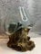 Unique Molten Glass on Wood Design Plant Bowl Large