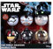 1 x Star Wars The Force Awakens 6PC Christmas Tree Tin Baubles Decoration Pack - 7.5cm x 7.5cm - Featuring 6 Different Designs.