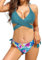 SHEKINI - Bikini de dos piezas para mujer, traje de baño cruzado, ropa de playa, se sujeta al cuello, parte superior de triángulos que se anudan Verde oscuro. M