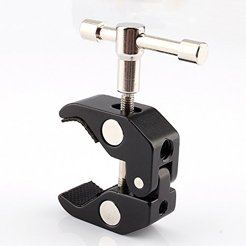 Topiky Crab Clamp Clip Magic Arm Zangen Clip Halterung mit 1/4 3/8 Schraubenmontage Loch für DSLR Kamera Blitzlicht