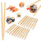 Relaxdays 20 Paar Asia Deluxe Essstäbchen, Wiederverwendbare Stäbchen, Chopsticks Set, rutschfest, 24 cm, Bambus, Natur