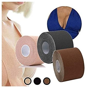 Nastro Boob,nastro per il seno,3 Rullo copertura dell'ugello invisibile nastro Seno Push Up Stick Up Ascensore Boob Nastro adesivo del silicone Donne Reggiseni Adesivi for capezzoli Cropable Boob Tape