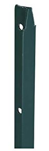 Filiac Piquet de clôture Simple en T plastifié Vert Hauteur 2,5 m - Section 30 x 30 mm