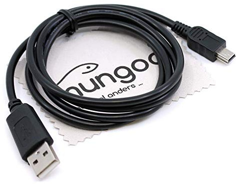 USB Datenkabel kompatibel mit Panasonic NV-GS50, NV-GS500, NV-GS55, NV-GS70, NV-GS75, PV-DV102, PV-DV202, PV-DV203, PV-DV73, PV-DV92 Kamera mini-USB 1m Daten Kabel OTB mit mungoo Displayputztuch