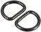 sourcing map 12Stk. Metall D-Ring 0.98(25mm) D-Ringe Schnalle für Hardware Taschen Gürtel DIY Zubehör Schwarz