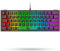 LexonElec K61-60% Percent Compact [UK Layout] Gaming Keyboard, RGB Illuminated LED Backlit Light up Wired Keyboard Mechanical Feel Ergonomic Shortcut for PC Laptop MAC Gamer Travel Black